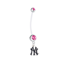 New York Yankees Style 2 Pregnancy Maternity Pink Belly Button Navel Ring - Pick Your Color