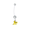 Oakland Athletics Style 2 Pregnancy Maternity Clear Belly Button Navel Ring - Pick Your Color