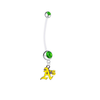 Oakland Athletics Style 2 Pregnancy Maternity Green Belly Button Navel Ring - Pick Your Color