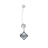 Tampa Bay Rays Pregnancy Maternity Clear Belly Button Navel Ring - Pick Your Color