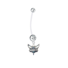 Charlotte Hornets Pregnancy Maternity Clear Belly Button Navel Ring - Pick Your Color