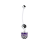 Sacramento Kings Pregnancy Maternity Black Belly Button Navel Ring - Pick Your Color