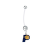 Indiana Pacers Pregnancy Maternity Clear Belly Button Navel Ring - Pick Your Color