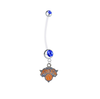 New York Knicks Pregnancy Blue Maternity Belly Button Navel Ring - Pick Your Color