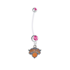 New York Knicks Pregnancy Pink Maternity Belly Button Navel Ring - Pick Your Color