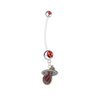Miami Heat Pregnancy Maternity Red Belly Button Navel Ring - Pick Your Color