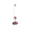 Carolina Hurricanes Pregnancy Maternity Red Belly Button Navel Ring - Pick Your Color