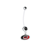 Carolina Hurricanes Pregnancy Maternity Belly Black Button Navel Ring - Pick Your Color