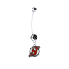 New Jersey Devils Pregnancy Maternity Black Belly Button Navel Ring - Pick Your Color
