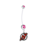 New Jersey Devils Pregnancy Maternity Pink Belly Button Navel Ring - Pick Your Color
