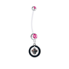 Winnipeg Jets Pregnancy Maternity Pink Belly Button Navel Ring - Pick Your Color