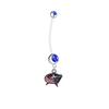 Columbus Blue Jackets Pregnancy Maternity Blue Belly Button Navel Ring - Pick Your Color