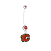 Calgary Flames Pregnancy Red Maternity Belly Button Navel Ring - Pick Your Color