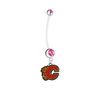 Calgary Flames Pregnancy Maternity Pink Belly Button Navel Ring - Pick Your Color