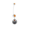 Edmonton Oilers Pregnancy Maternity Orange Belly Button Navel Ring - Pick Your Color