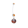 New York Islanders Pregnancy Maternity Orange Belly Button Navel Ring - Pick Your Color