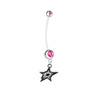 Dallas Stars Pregnancy Maternity Pink Belly Button Navel Ring - Pick Your Color