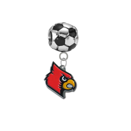 Louisville Cardinals Soccer European Bracelet Charm (Pandora Compatible)