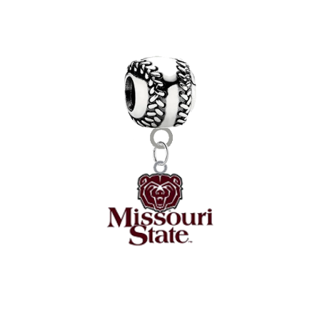 Missouri State Bears Softball European Bracelet Charm Pandora Compatible SportsJewelryProShop