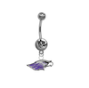 Wisconsin Whitewater Warhawks SILVER College Belly Button Navel Ring
