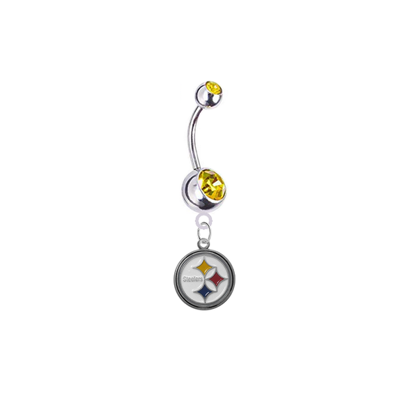Steelers belly store button ring