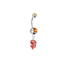 San Francisco Giants Silver Orange Swarovski Belly Button Navel Ring - Customize Gem Colors