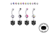 Los Angeles Kings Silver Swarovski Belly Button Navel Ring - Customize Gem Colors