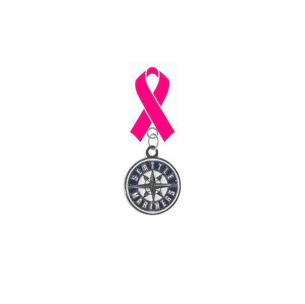 Seattle Mariners MLB Breast Cancer Awareness / Mothers Day Pink Ribbon Lapel Pin