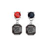 South Carolina Gamecocks RED & BLACK Swarovski Crystal Stud Rhinestone Earrings