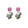South Florida Bulls PINK Swarovski Crystal Stud Rhinestone Earrings