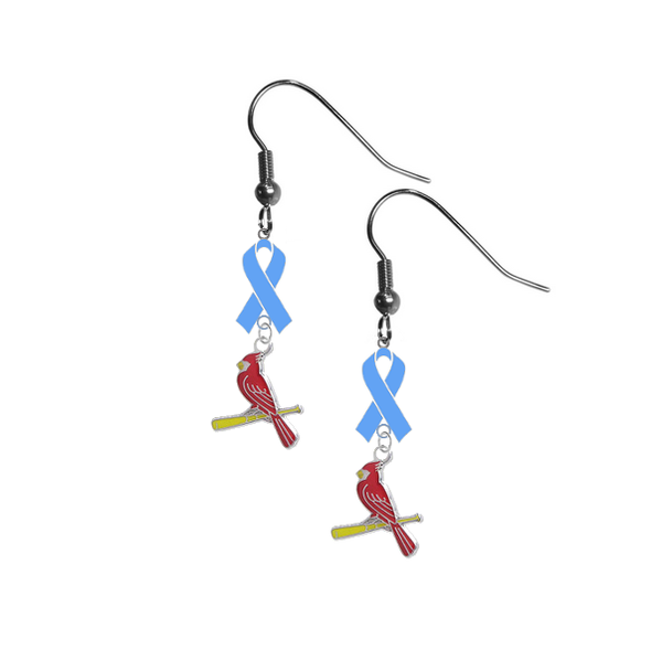 St Louis Cardinals MLB Prostate Cancer Awareness Blue Ribbon Earrings –  SportsJewelryProShop