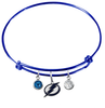 Tampa Bay Lightning Color Edition BLUE Expandable Wire Bangle Charm Bracelet