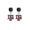 Texas A&M Aggies BLACK Swarovski Crystal Stud Rhinestone Earrings