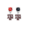 Texas A&M Aggies RED & BLACK Swarovski Crystal Stud Rhinestone Earrings
