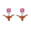 Texas Longhorns PINK Swarovski Crystal Stud Rhinestone Earrings