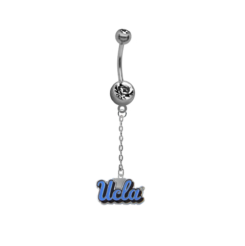 UCLA Bruins Dangle Chain Belly Button Navel Ring