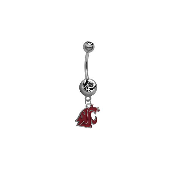 Washington State Cougars NCAA College Belly Button Navel Ring