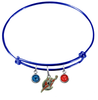 Washington Wizards BLUE Color Edition Expandable Wire Bangle Charm Bracelet