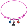 Washington Wizards DC Logo PINK Color Edition Expandable Wire Bangle Charm Bracelet