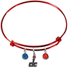 Washington Wizards DC Logo RED NBA Edition Expandable Wire Bangle Charm Bracelet