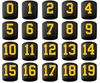 Custom Number Black w/ Yellow Gold Sweatband Wristband Embroidered Stitched Football Baseball Soccer Softball Basketball Lacrosse