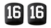 Custom Number Black w/ White Sweatband Wristband Embroidered Stitched Football Baseball Soccer Softball Basketball Lacrosse