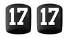 Custom Number Black w/ White Sweatband Wristband Embroidered Stitched Football Baseball Soccer Softball Basketball Lacrosse