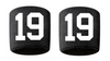 Custom Number Black w/ White Sweatband Wristband Embroidered Stitched Football Baseball Soccer Softball Basketball Lacrosse