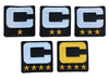 2025 Black Captain C Patch w/ Stars Iron On Jersey Football Captains Patch Premium Embroidered Stitched