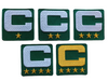 2025 Green Captain C Patch w/ Stars Iron On Jersey Football Captains Patch Premium Embroidered Stitched