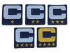 2025 Navy Blue Captain C Patch w/ Stars Iron On Jersey Football Captains Patch Premium Embroidered Stitched