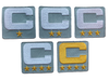 2025 Gray Captain C Patch w/ Stars Iron On Jersey Football Captains Patch Premium Embroidered Stitched