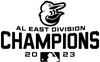Baltimore Orioles 2023 AL East Champions Premium Vinyl Decal PICK COLOR & SIZE