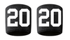 Custom Number Black w/ White Sweatband Wristband Embroidered Stitched Football Baseball Soccer Softball Basketball Lacrosse